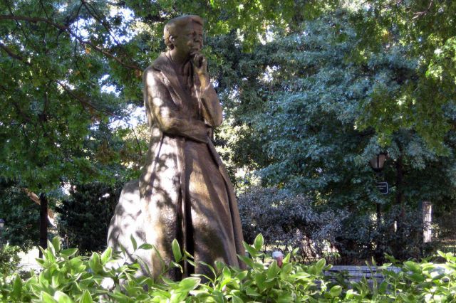 Eleanor Roosevelt in Riverside Park.